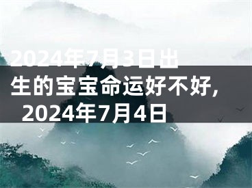 2024年7月3日出生的宝宝命运好不好,2024年7月4日