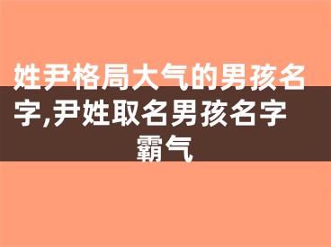 姓尹格局大气的男孩名字,尹姓取名男孩名字霸气