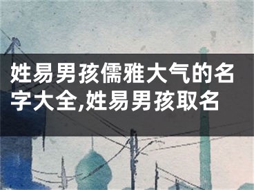 姓易男孩儒雅大气的名字大全,姓易男孩取名