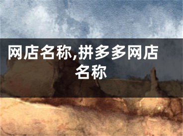 网店名称,拼多多网店名称