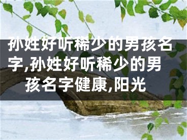 孙姓好听稀少的男孩名字,孙姓好听稀少的男孩名字健康,阳光