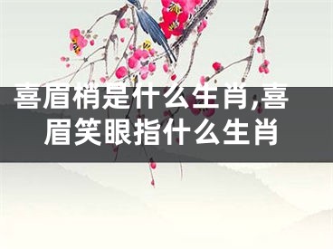 喜眉梢是什么生肖,喜眉笑眼指什么生肖