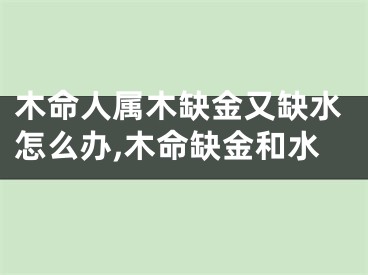 木命人属木缺金又缺水怎么办,木命缺金和水