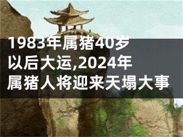1983年属猪40岁以后大运,2024年属猪人将迎来天塌大事