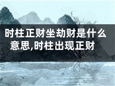 时柱正财坐劫财是什么意思,时柱出现正财