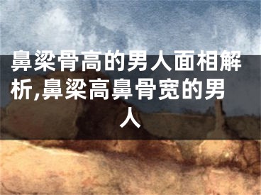鼻梁骨高的男人面相解析,鼻梁高鼻骨宽的男人