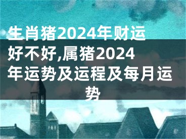 生肖猪2024年财运好不好,属猪2024年运势及运程及每月运势