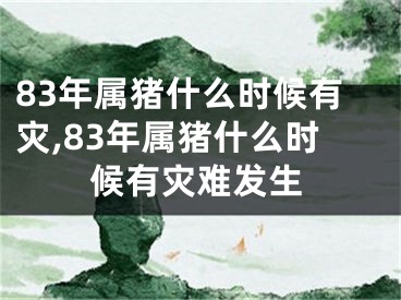 83年属猪什么时候有灾,83年属猪什么时候有灾难发生