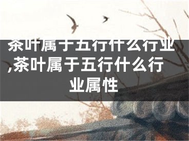 茶叶属于五行什么行业,茶叶属于五行什么行业属性