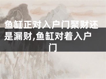 鱼缸正对入户门聚财还是漏财,鱼缸对着入户门