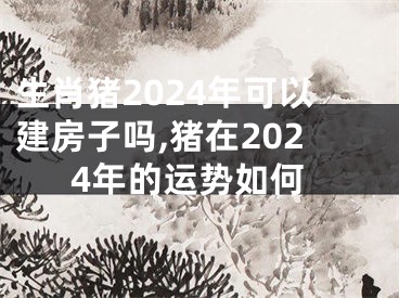 生肖猪2024年可以建房子吗,猪在2024年的运势如何