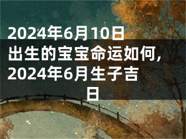 2024年6月10日出生的宝宝命运如何,2024年6月生子吉日