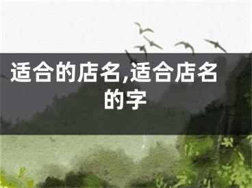 适合的店名,适合店名的字