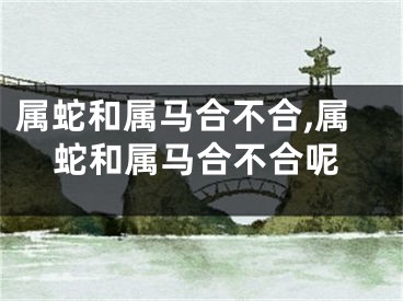 属蛇和属马合不合,属蛇和属马合不合呢