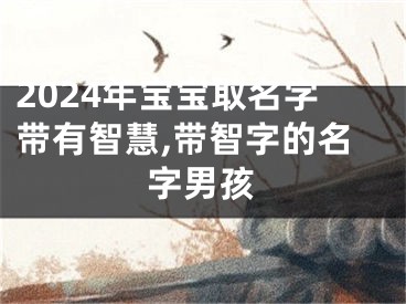 2024年宝宝取名字带有智慧,带智字的名字男孩