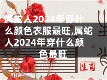 属蛇人2024年穿什么颜色衣服最旺,属蛇人2024年穿什么颜色最旺