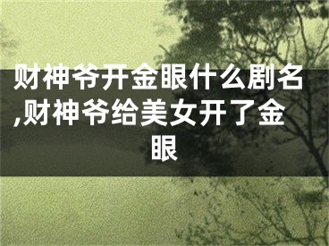 财神爷开金眼什么剧名,财神爷给美女开了金眼