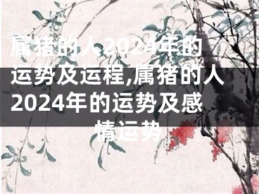 属猪的人2024年的运势及运程,属猪的人2024年的运势及感情运势