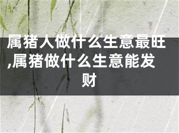 属猪人做什么生意最旺,属猪做什么生意能发财