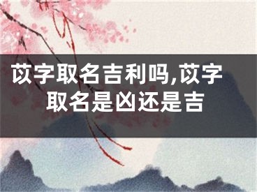 苡字取名吉利吗,苡字取名是凶还是吉
