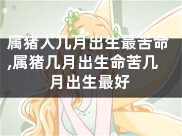 属猪人几月出生最苦命,属猪几月出生命苦几月出生最好