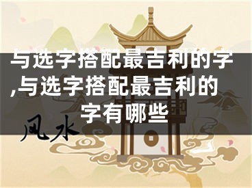 与选字搭配最吉利的字,与选字搭配最吉利的字有哪些