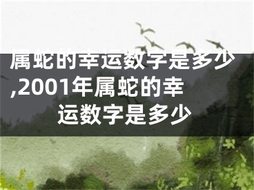 属蛇的幸运数字是多少,2001年属蛇的幸运数字是多少