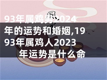 93年属鸡男2024年的运势和婚姻,1993年属鸡人2023年运势是什么命