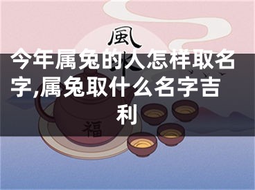 今年属兔的人怎样取名字,属兔取什么名字吉利