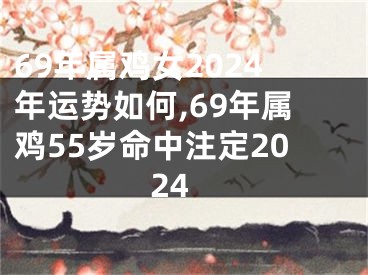 69年属鸡女2024年运势如何,69年属鸡55岁命中注定2024