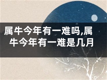 属牛今年有一难吗,属牛今年有一难是几月