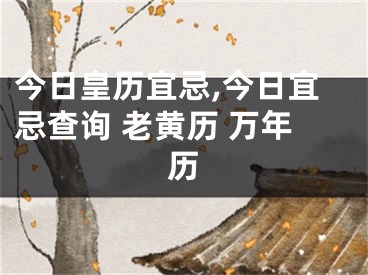 今日皇历宜忌,今日宜忌查询 老黄历 万年历