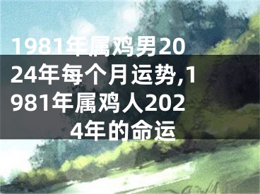 1981年属鸡男2024年每个月运势,1981年属鸡人2024年的命运
