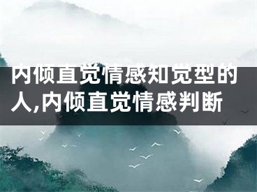 内倾直觉情感知觉型的人,内倾直觉情感判断