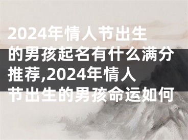 2024年情人节出生的男孩起名有什么满分推荐,2024年情人节出生的男孩命运如何