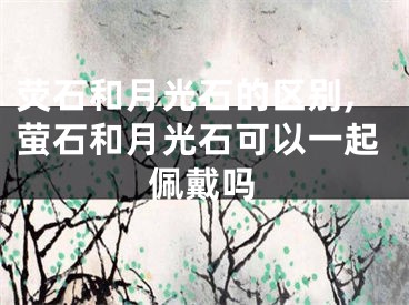 荧石和月光石的区别,萤石和月光石可以一起佩戴吗