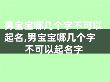 男宝宝哪几个字不可以起名,男宝宝哪几个字不可以起名字