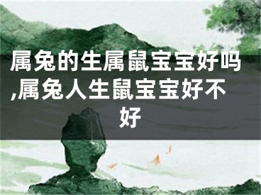 属兔的生属鼠宝宝好吗,属兔人生鼠宝宝好不好
