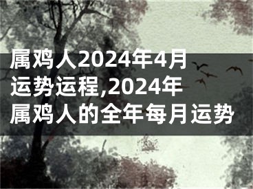 属鸡人2024年4月运势运程,2024年属鸡人的全年每月运势