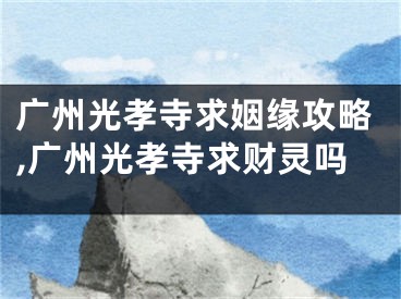 广州光孝寺求姻缘攻略,广州光孝寺求财灵吗