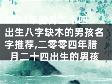 2024年腊月二十四出生八字缺木的男孩名字推荐,二零零四年腊月二十四出生的男孩