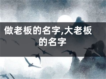 做老板的名字,大老板的名字