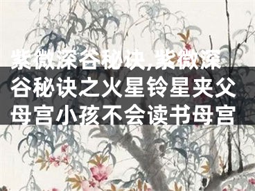 紫微深谷秘诀,紫微深谷秘诀之火星铃星夹父母宫小孩不会读书母宫