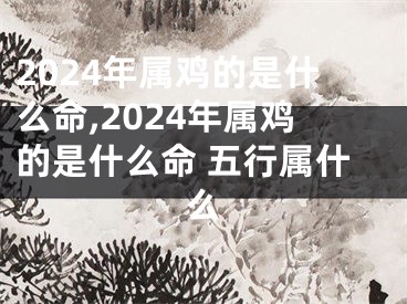 2024年属鸡的是什么命,2024年属鸡的是什么命 五行属什么