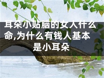 耳朵小贴脑的女人什么命,为什么有钱人基本是小耳朵