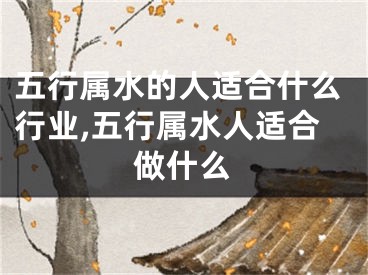 五行属水的人适合什么行业,五行属水人适合做什么