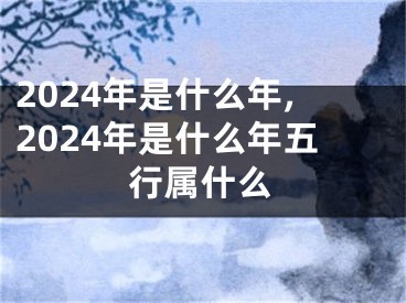2024年是什么年,2024年是什么年五行属什么