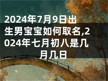 2024年7月9日出生男宝宝如何取名,2024年七月初八是几月几日
