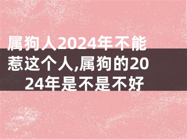 属狗人2024年不能惹这个人,属狗的2024年是不是不好