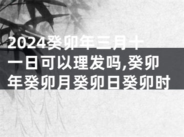 2024癸卯年三月十一日可以理发吗,癸卯年癸卯月癸卯日癸卯时